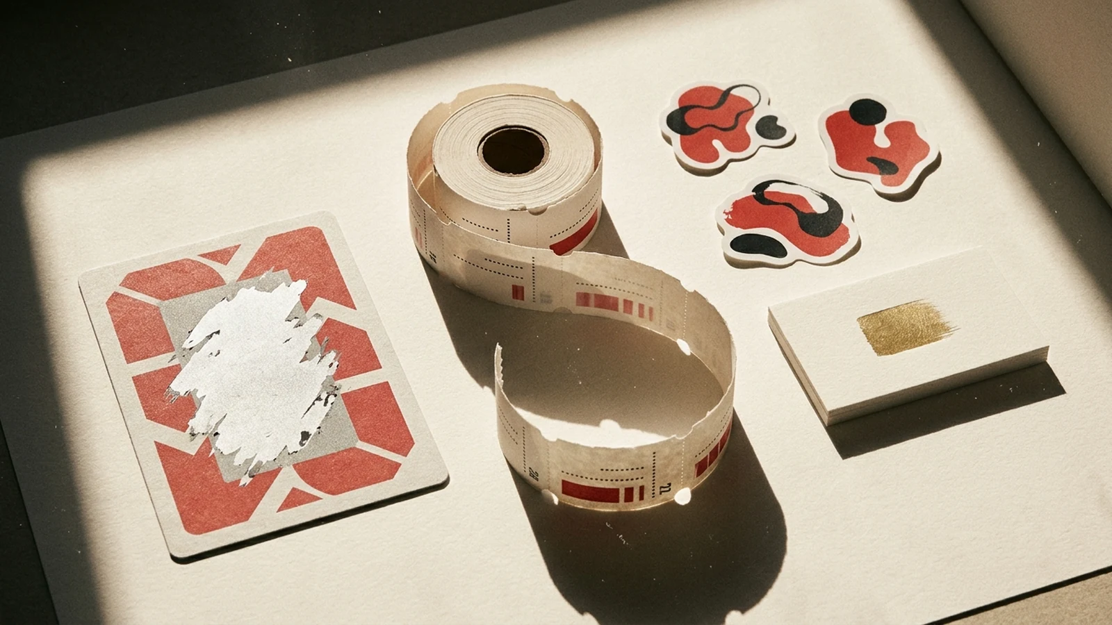 Impressions spéciales — cartes à gratter, tickets numérotés, stickers — Imaginove